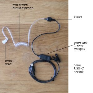 אוזניות אוויר זולות , מונו, חיבור USB-C